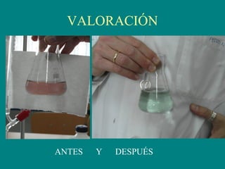 VALORACIÓN
ANTES Y DESPUÉS
 
