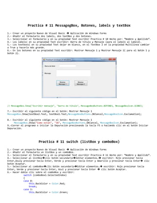 Practicas visual basic-net | DOCX