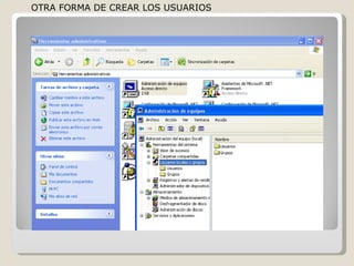 OTRA FORMA DE CREAR LOS USUARIOS 