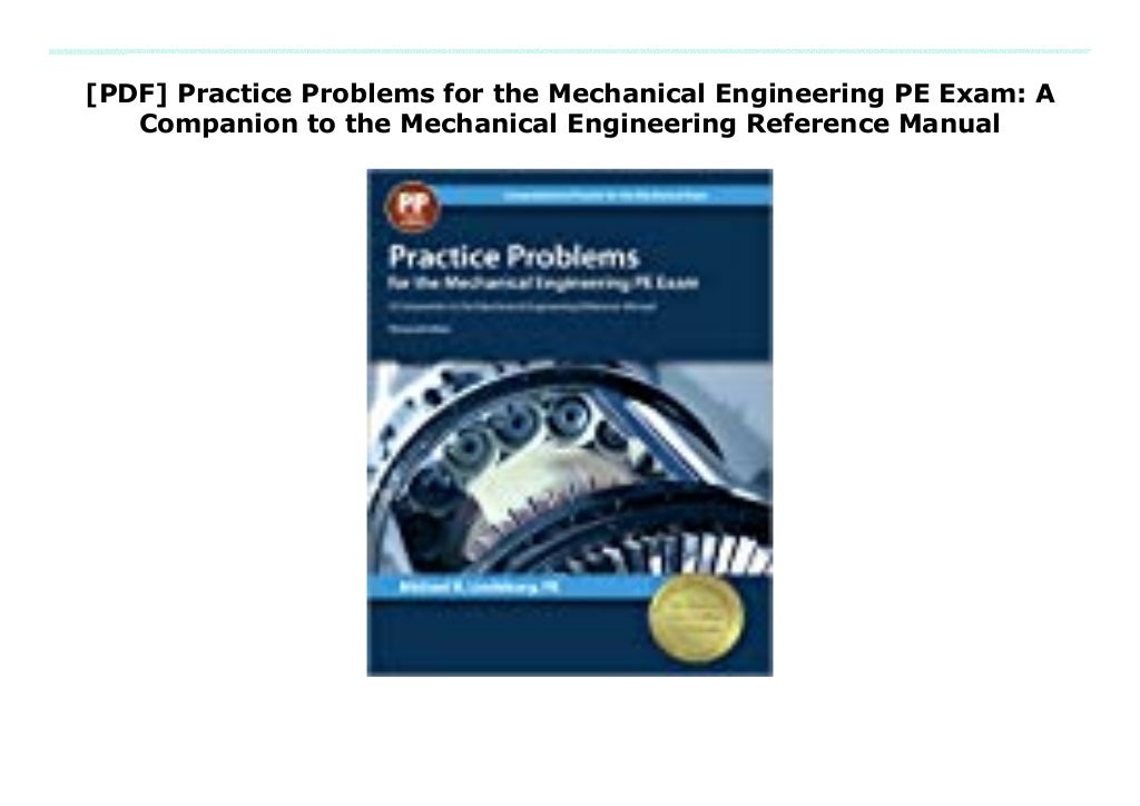 [PDF] Practice Problems for the Mechanical Engineering PE Exam A Com…
