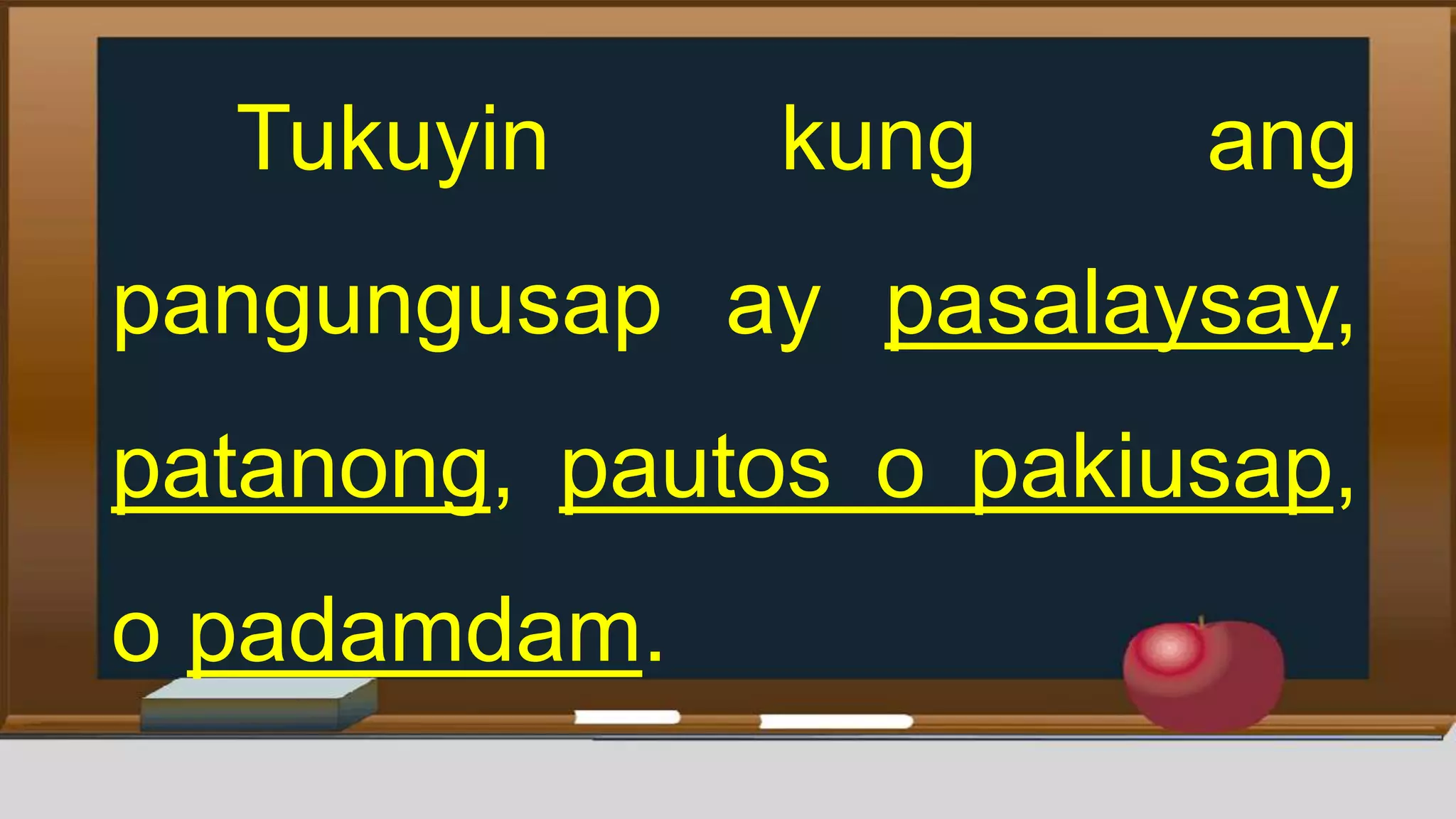 Practice 1 uri ng pangungusap ayon sa gamit | PPTX