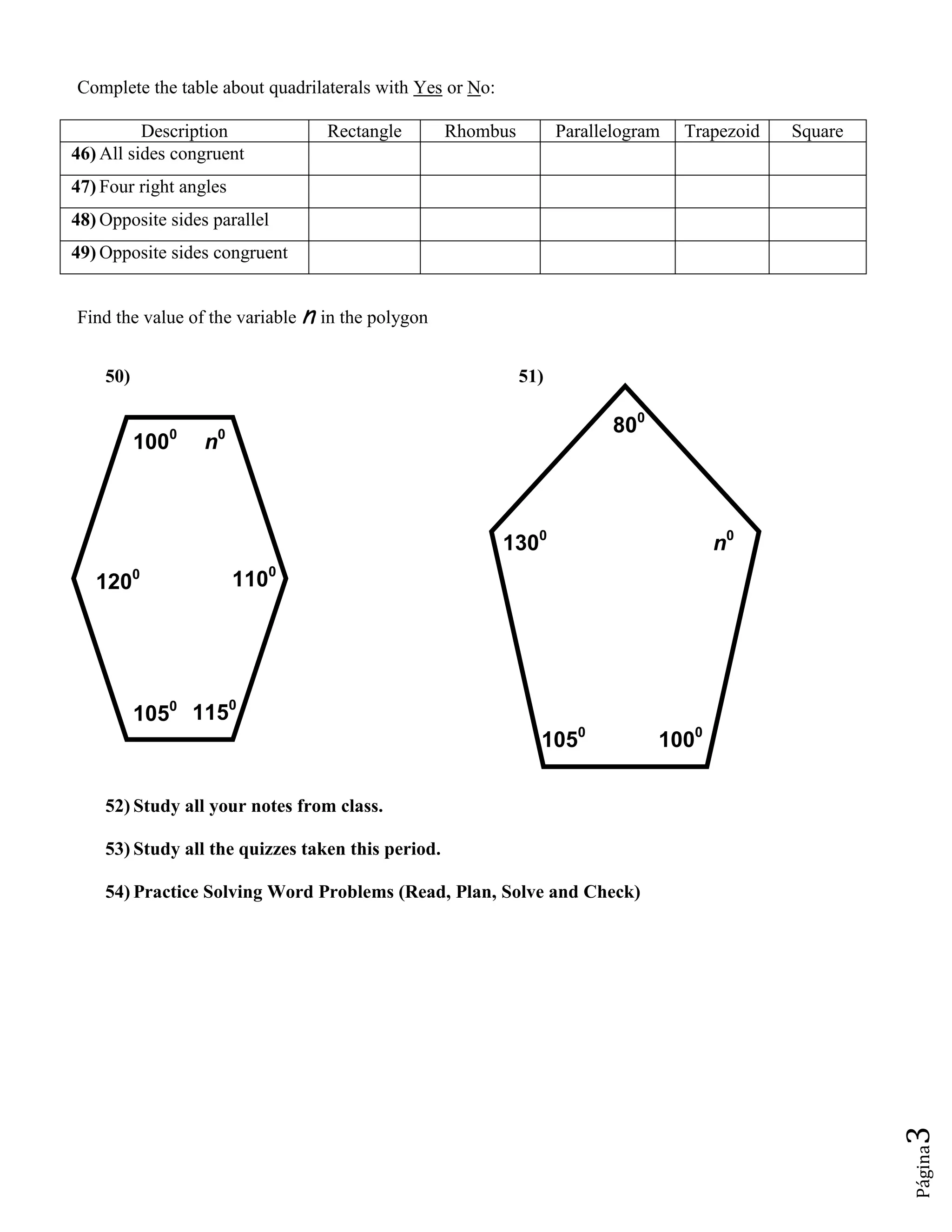 Practice Accum Exam 3rd Period 6th