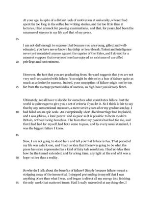 Practice Analysis - Text of J.K. Rowling’s Speech | DOCX