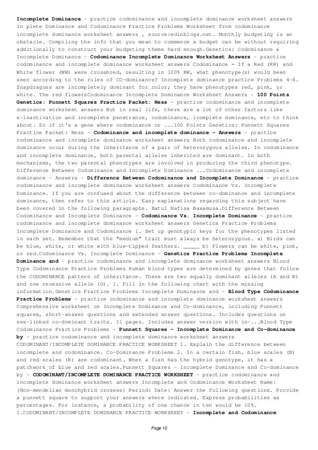 DOWNLOAD Practice Codominance And Incomplete Dominance Worksheet Answers download-practice-codominance-and-incomplete-dominance-worksheet-answers