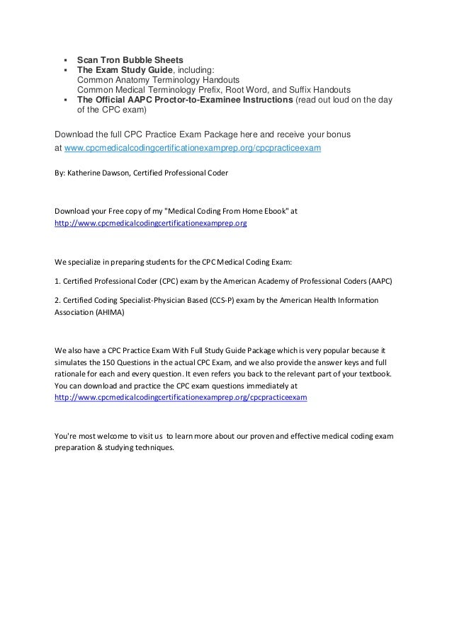 Practice CPC Exam Package Review 150 Question CPC Practice Exam, An…
