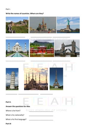 Easy English at Home Practice file 3 | PDF
