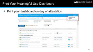 Practice Fusion 2016 Meaningful Use Attestation Webinar