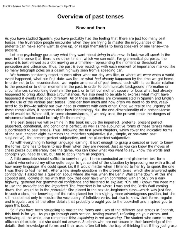 Jual Spanish Past Tense Verb Up Close BI820 Shopee Indonesia