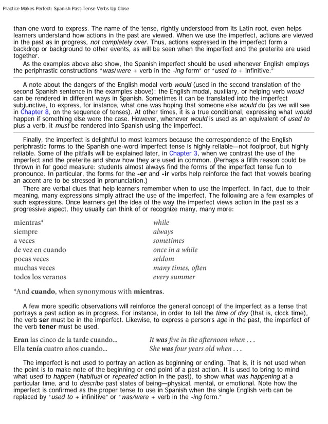 Practice makes perfect spanish past tense verbs PDF