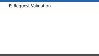 IIS Request Validation
 