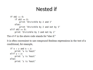 Nested if
 