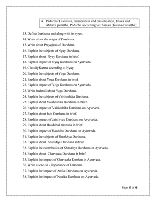 Practice questions for bams 1st year | PDF