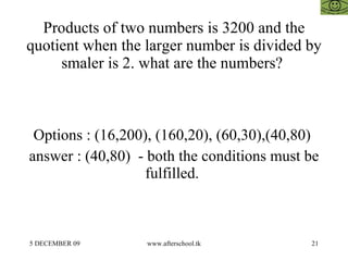 Practice questions and tips in business mathematics | ODP