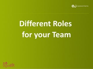 Different Roles
for your Team
 