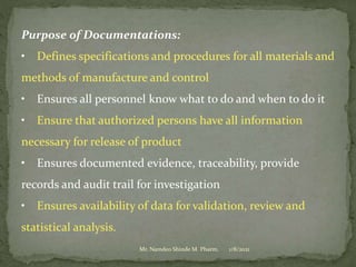 Practice school session on "GOOD Documentation Practices" dated 08.01.2021 by Mr. Namdeo Shinde