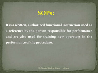 Practice school session on "GOOD Documentation Practices" dated 08.01.2021 by Mr. Namdeo Shinde