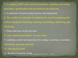 Practice school session on "GOOD Documentation Practices" dated 08.01.2021 by Mr. Namdeo Shinde