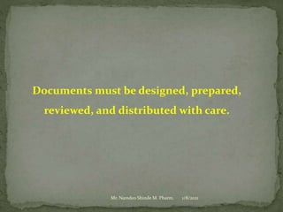 Practice school session on "GOOD Documentation Practices" dated 08.01.2021 by Mr. Namdeo Shinde