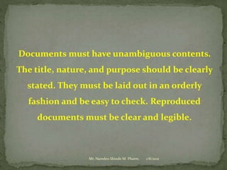 Practice school session on "GOOD Documentation Practices" dated 08.01.2021 by Mr. Namdeo Shinde