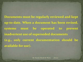 Practice school session on "GOOD Documentation Practices" dated 08.01.2021 by Mr. Namdeo Shinde