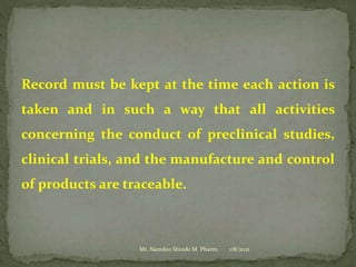 Practice school session on "GOOD Documentation Practices" dated 08.01.2021 by Mr. Namdeo Shinde