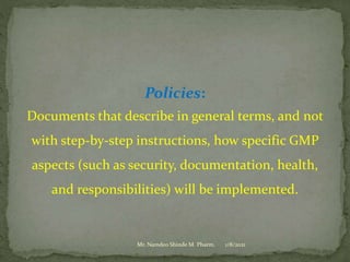 Practice school session on "GOOD Documentation Practices" dated 08.01.2021 by Mr. Namdeo Shinde