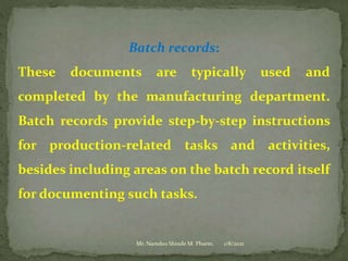 Practice school session on "GOOD Documentation Practices" dated 08.01.2021 by Mr. Namdeo Shinde