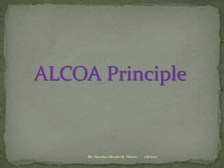 Practice school session on "GOOD Documentation Practices" dated 08.01.2021 by Mr. Namdeo Shinde