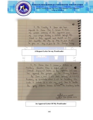 160
A Request Letter for my Proofreader
An Approval Letter Of My Proofreader
 