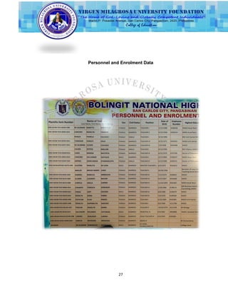 27
Personnel and Enrolment Data
 