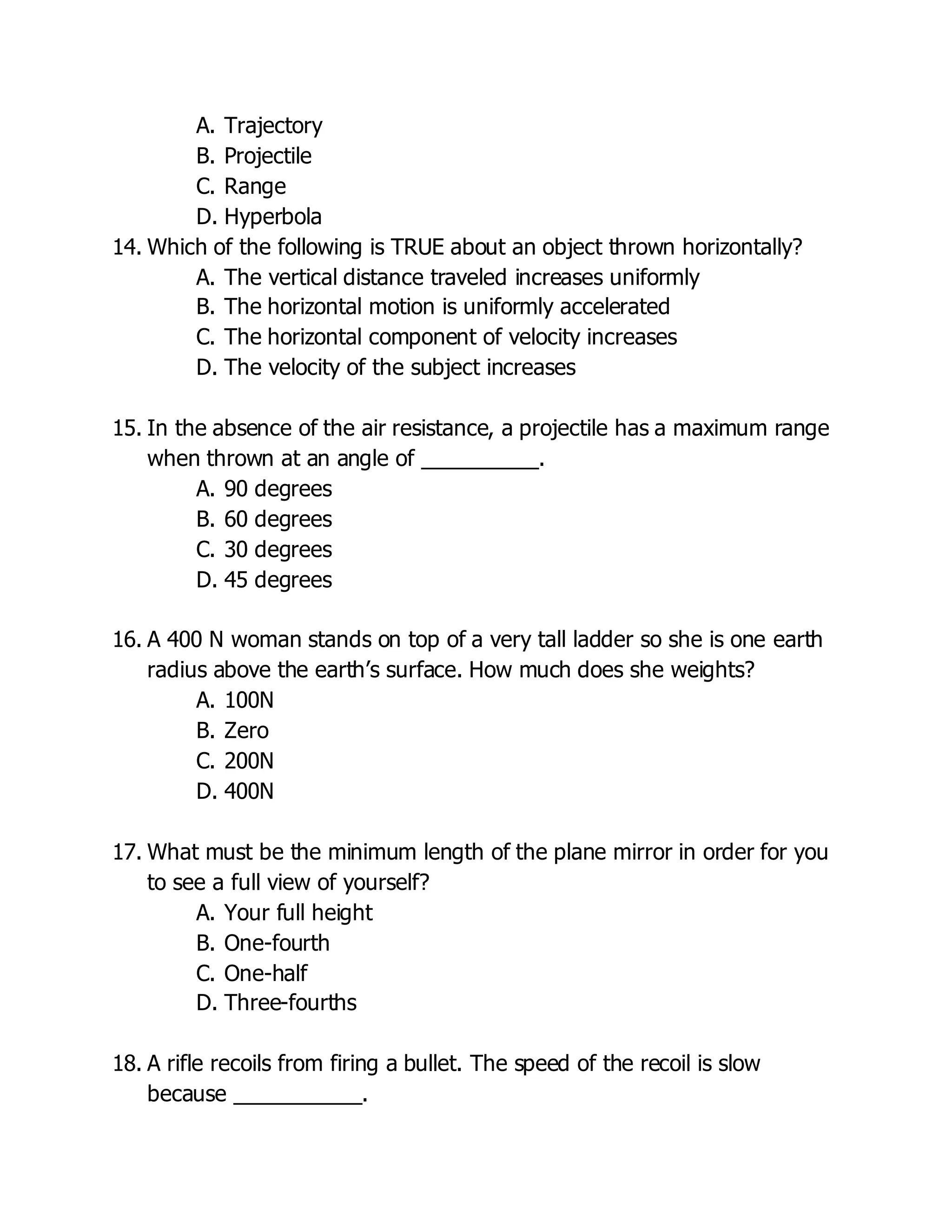 LET Practice Test 2 in Physical Science | PDF