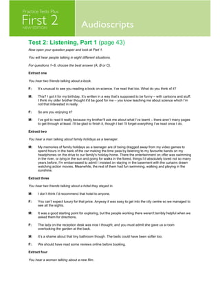 Practice tests plus 2 audioscripts | PDF