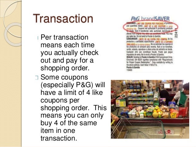 One coupon per purchase meaning