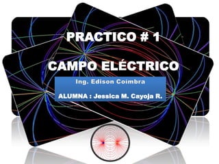 PRACTICO # 1  CAMPO ELÉCTRICO Ing. Edison Coímbra ALUMNA : Jessica M. Cayoja R. 