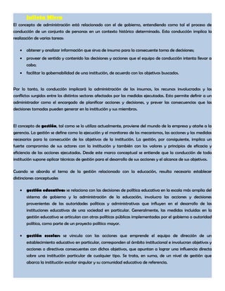 concepto administracion educativa