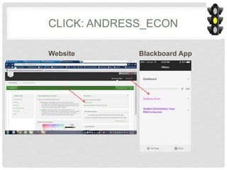CLICK: ANDRESS_ECON
Website Blackboard App
 