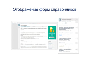 Отображение форм справочников
 