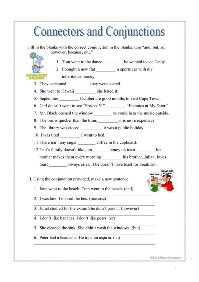 Practising connectors and linkers PDF