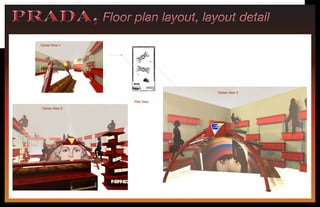 PRADA, Floor plan layout, layout detailPRADA, Floor plan layout, layout detail
8"3'-6"
6'-0"
1'-5"
1'-0"
4"
1'-4"
8"
7"
2'-11"
1'-3"
1'-5"
63/4"1'-11/2"
Plan View
Camer View 1
Camer View 2
Camer View 3
 