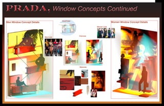 PRADA, Window Concepts ContinuedPRADA, Window Concepts Continued
Men Window Concept Details Women Window Concept Details
Men Look
Women Look
ViewFinder
Overview
Materials
 