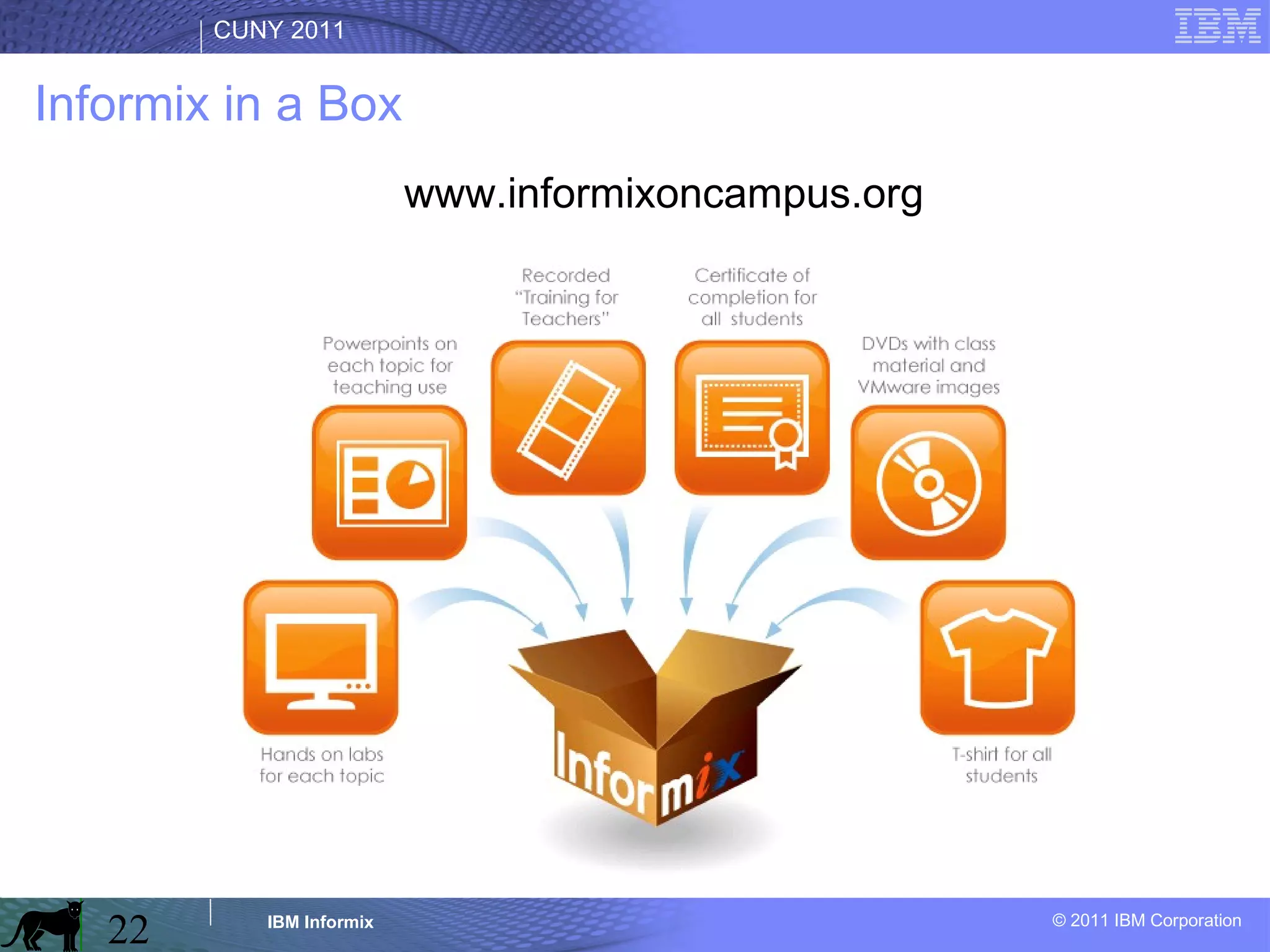 Informix in a Box www.informixoncampus.org 