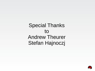 Special Thanks
to
Andrew Theurer
Stefan Hajnoczj
 