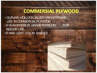 Plyboard & Blockboard in interior design | HDF | MDF | PPTX
