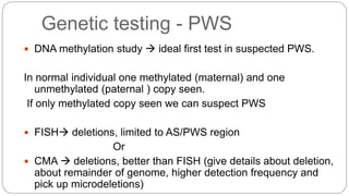 Prader Willi syndrome and Genetics and differentials | PPTX | Genetics ...