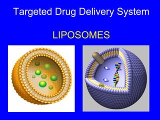 Targeted Drug Delivery System

        LIPOSOMES
 
