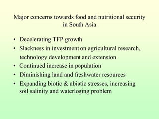 Dietary changes – example from India, Bangladesh and Pakistan