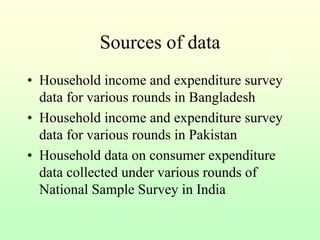 Dietary changes – example from India, Bangladesh and Pakistan