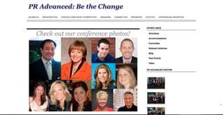 PR Advanced: Be the Change Website