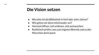 Agilität in Bibliotheken