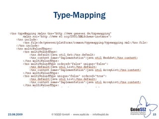 Type-Mapping




23.08.2009   © SQQD GmbH - www.sqdd.de - info@sqdd.de   15
 